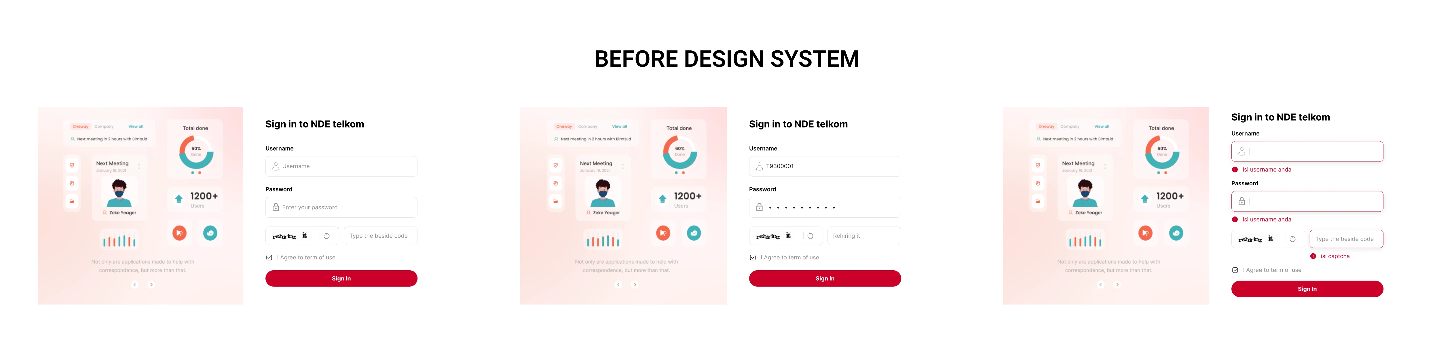 Before Design System testing